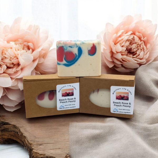 Beach Rose & Peach Peony Goat Milk Soap