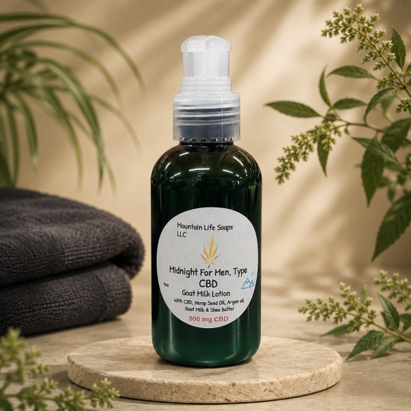 cbdmidnightformenlotion Midnight For Men Type CBD Lotion 4oz