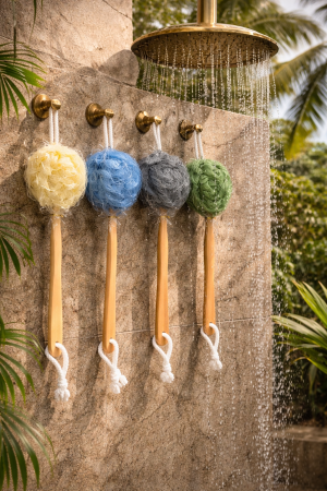 Large Bath Puff With Handle
