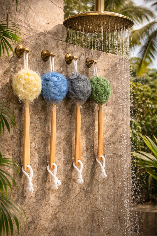 Large Bath Puff With Handle