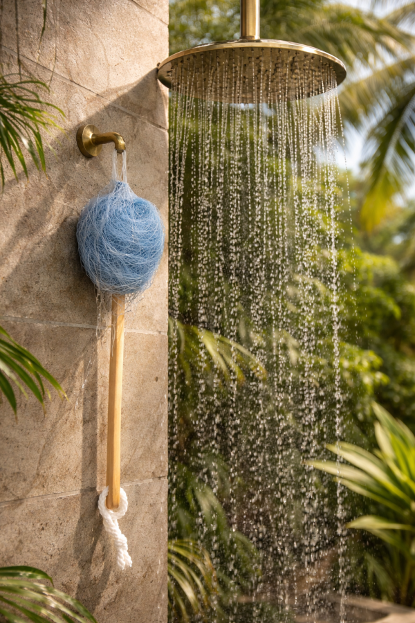 Large Bath Puff With Handle