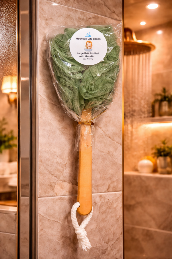 Large Bath Puff With Handle