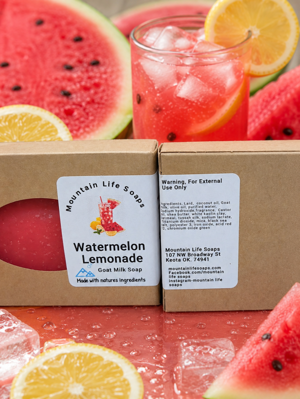 Watermelon Lemonade Goat Milk Soap