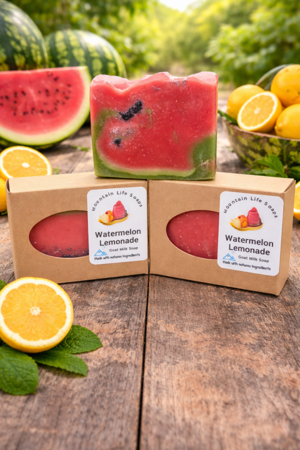Watermelon Lemonade Goat Milk Soap